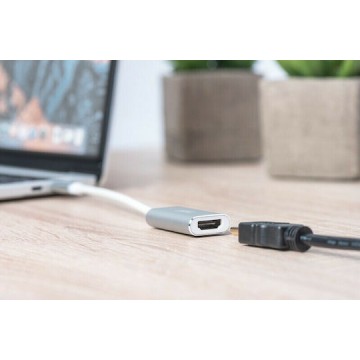 Digitus Μετατροπέας USB-C male σε HDMI female Λευκό (DA-70836)