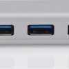 Digitus USB 3.0 Hub 3 Θυρών με σύνδεση USB-C / Ethernet Ασημί