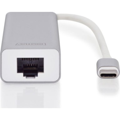 Digitus USB 3.0 Hub 3 Θυρών με σύνδεση USB-C / Ethernet Ασημί