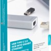 Digitus USB 3.0 Hub 3 Θυρών με σύνδεση USB-C / Ethernet Ασημί