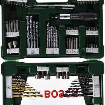 Bosch Σετ 91 Τρυπάνια Τιτανίου με Κυλινδρικό Στέλεχος