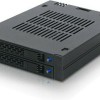 Icy Dock ExpressCage 2x 2.5 Inch SAS/SATA HDD/SSD Mobile Rack for External 3.5 Inch Bay-Comparable to Tray-less Design Μαύρο (MB742SP-B)