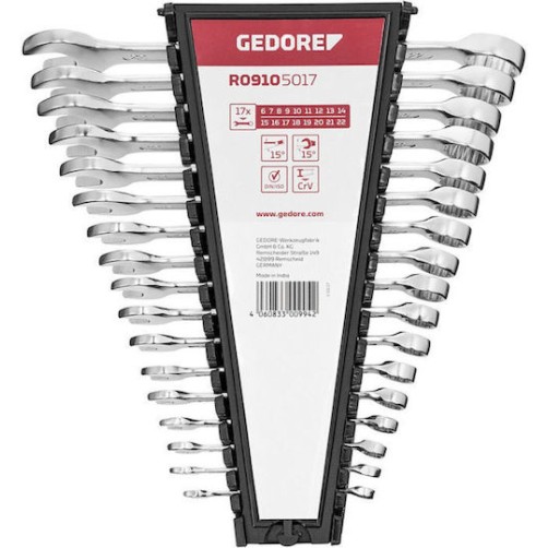 Gedore Σετ Γερμανοπολύγωνα με Mέγεθος από 6mm έως 22mm R09105017 17τμχ