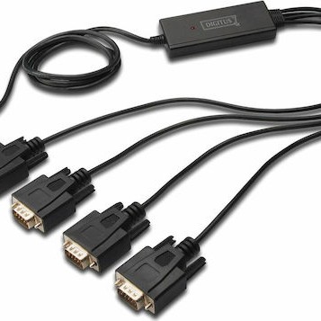 Digitus Καλώδιο USB 2.0 σε 4x RS232 9-pin male 1.5m