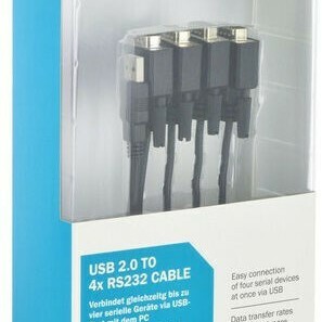 Digitus Καλώδιο USB 2.0 σε 4x RS232 9-pin male 1.5m