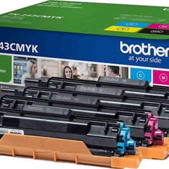 Brother TN-243 Γνήσιο Multipack Toner Laser Εκτυπωτή Μαύρο/Κίτρινο/Κυανό/Ματζέντα 4τμχ (TN-243CMYK)
