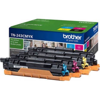 Brother TN-243 Γνήσιο Multipack Toner Laser Εκτυπωτή Μαύρο/Κίτρινο/Κυανό/Ματζέντα 4τμχ (TN-243CMYK)