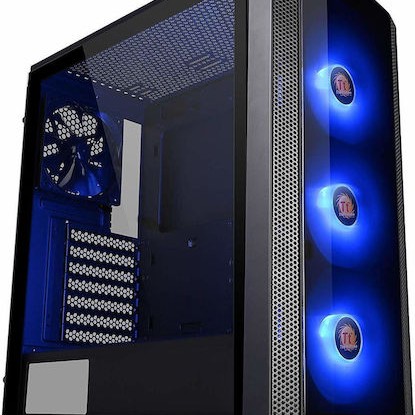 Thermaltake Versa J25 Tempered Glass RGB Edition Gaming Midi Tower Κουτί Υπολογιστή με Πλαϊνό Παράθυρο Μαύρο