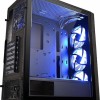Thermaltake Versa J25 Tempered Glass RGB Edition Gaming Midi Tower Κουτί Υπολογιστή με Πλαϊνό Παράθυρο Μαύρο
