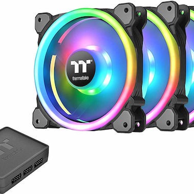Thermaltake Riing Trio 12 RGB Radiator Fan TT Premium Case Fan 120mm με Σύνδεση 4-Pin PWM 3τμχ