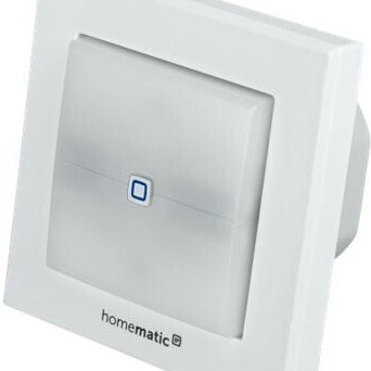 HomeMatic IP Switch brand switch Στεγανός Χωνευτός Διακόπτης Τοίχου Οπτική Ένδειξη Φωτισμού Διπλός με Πλαίσιο Λευκός