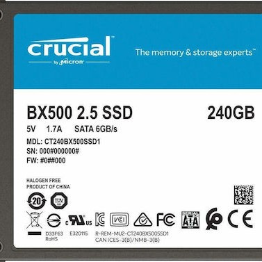 Crucial BX500 SSD 240GB 2.5'' SATA III