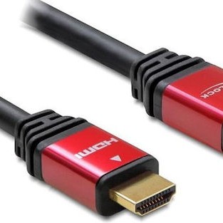 DeLock HDMI 1.4 Cable HDMI male - HDMI male 2m Κόκκινο