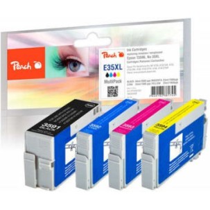 Peach Πακέτο Συμβατών Μελανιών Εκτυπωτή InkJet Μαύρο