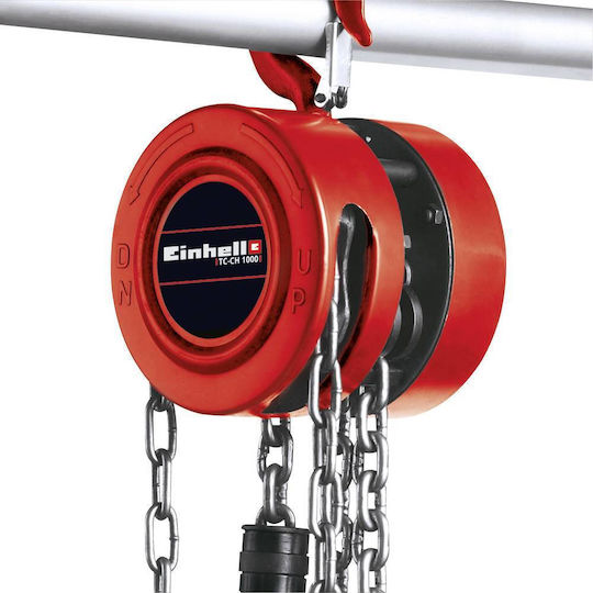 Einhell Παλάγκο Αλυσίδας TC-CH 1000 για Φορτίο Βάρους έως 1t σε Κόκκινο Χρώμα