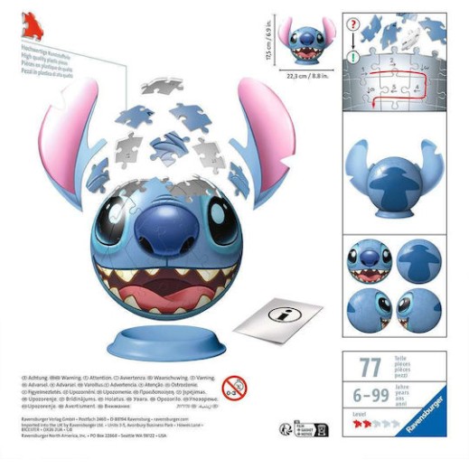 Disney: Lilo & Stitch Puzzle 3D 72pcs