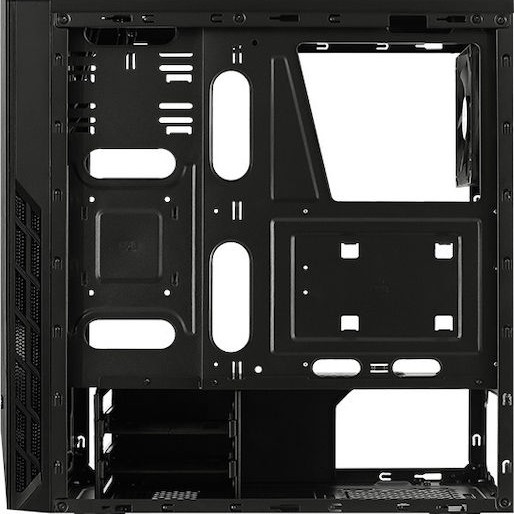 Aerocool Rift Gaming Midi Tower Κουτί Υπολογιστή με Πλαϊνό Παράθυρο και RGB Φωτισμό Μαύρο