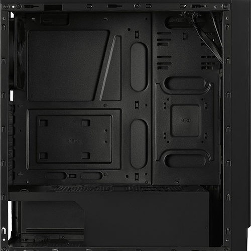 Aerocool Rift Gaming Midi Tower Κουτί Υπολογιστή με Πλαϊνό Παράθυρο και RGB Φωτισμό Μαύρο