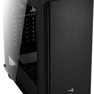 Aerocool Rift Gaming Midi Tower Κουτί Υπολογιστή με Πλαϊνό Παράθυρο και RGB Φωτισμό Μαύρο