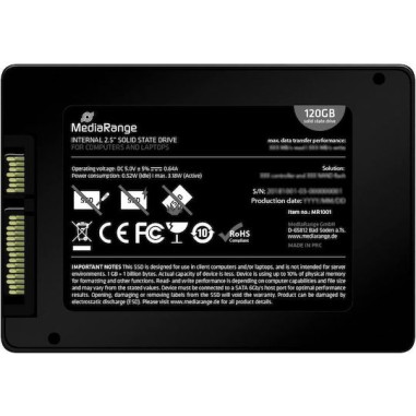 MediaRange SSD 120GB 2.5'' SATA III