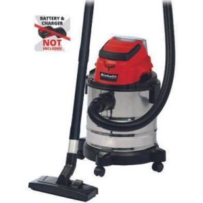 Einhell Επαναφορτιζόμενη Σκούπα Υγρών / Στερεών Χωρίς Φορτιστή και Μπαταρία με Ανοξείδωτο Κάδο 20lt