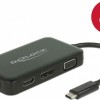 DeLock USB-C Docking Station με HDMI/DisplayPort 4K Μαύρο (63929)