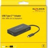 DeLock USB-C Docking Station με HDMI/DisplayPort 4K Μαύρο (63929)