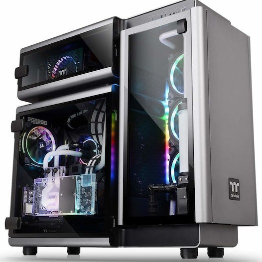 Thermaltake Level 20 TG Gaming Full Tower Κουτί Υπολογιστή με Πλαϊνό Παράθυρο και RGB Φωτισμό Μαύρο