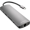Sharkoon USB-C Docking Station με HDMI 4K PD Ethernet Γκρι (4044951026739)