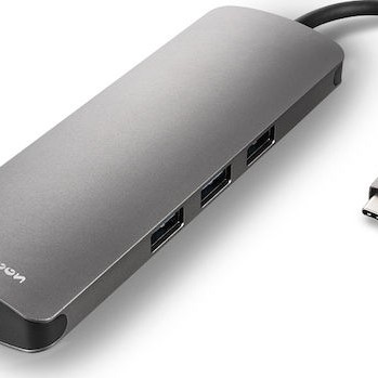 Sharkoon USB-C Docking Station με HDMI 4K PD Ethernet Γκρι (4044951026739)