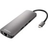 Sharkoon USB-C Docking Station με HDMI 4K PD Ethernet Γκρι (4044951026739)