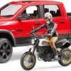 Bruder Αυτοκινητάκι Ram 2500 Power Wagon Including Ducati Desert Sled για 3+ Ετών