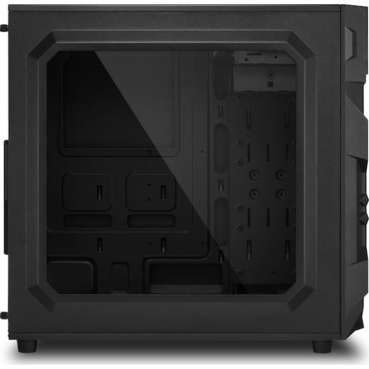 Sharkoon VG7-W RGB Gaming Midi Tower Κουτί Υπολογιστή με Πλαϊνό Παράθυρο Μαύρο