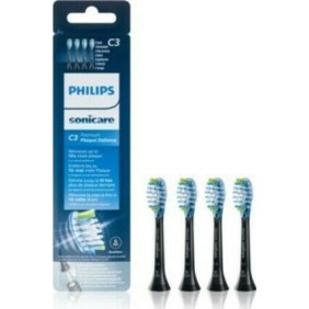 Philips Sonicare C3 Premium Plaque Defence Ανταλλακτικές Κεφαλές για Ηλεκτρική Οδοντόβουρτσα Standard Black HX9044/33 4τμχ