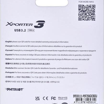 Patriot Xporter 3 256GB USB 3.2 Stick Μαύρο