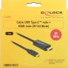 DeLock Cable HDMI male - USB-C male 1m Μαύρο