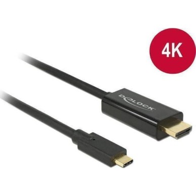 DeLock Cable HDMI male - USB-C male 3m Μαύρο