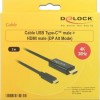 DeLock Cable HDMI male - USB-C male 3m Μαύρο