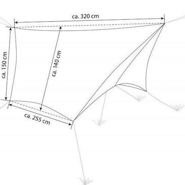 Amazonas Wing Tarp Σκίαστρο Παραλίας 1 ατόμων Ατόμων Πράσινο 280εκ.