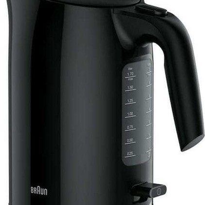 Braun Pureease Βραστήρας 1.7lt 3000W Μαύρος