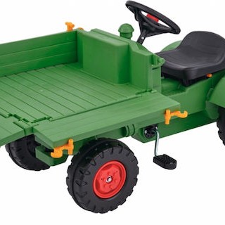 Παιδικό Τρακτέρ Fendt Gear Tray Ποδοκίνητο με Καρότσα & Πετάλι Πράσινο