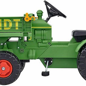 Παιδικό Τρακτέρ Fendt Gear Tray Ποδοκίνητο με Καρότσα & Πετάλι Πράσινο