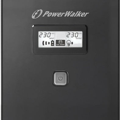 Powerwalker VI 1500 LCD UPS Line-Interactive 1500VA 900W με 4 Schuko Πρίζες