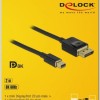 DeLock Cable mini DisplayPort male - DisplayPort male 2m (84928)