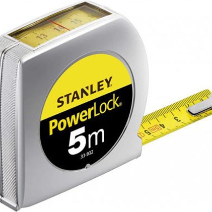 Stanley Powerlock Μετροταινία με Αυτόματη Επαναφορά 19mm x 5m