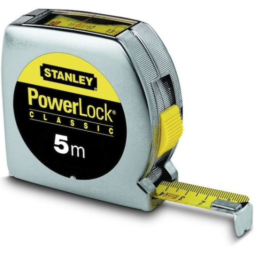 Stanley Powerlock Μετροταινία με Αυτόματη Επαναφορά 19mm x 5m
