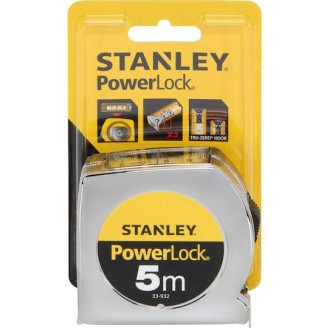 Stanley Powerlock Μετροταινία με Αυτόματη Επαναφορά 19mm x 5m