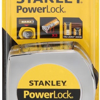 Stanley Powerlock Μετροταινία με Αυτόματη Επαναφορά 19mm x 5m