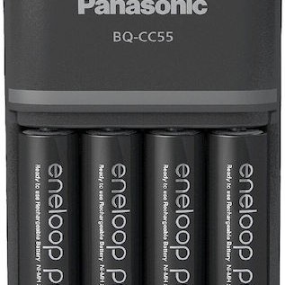 Panasonic Eneloop Pro Smart Plus BQ-CC55 Φορτιστής 4 Μπαταριών Ni-MH Μεγέθους AA/AAA Σετ με 4x AA 2500mAh