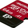 Patriot EP Series microSDXC 64GB Class 10 U3 V30 A1 UHS-I με αντάπτορα